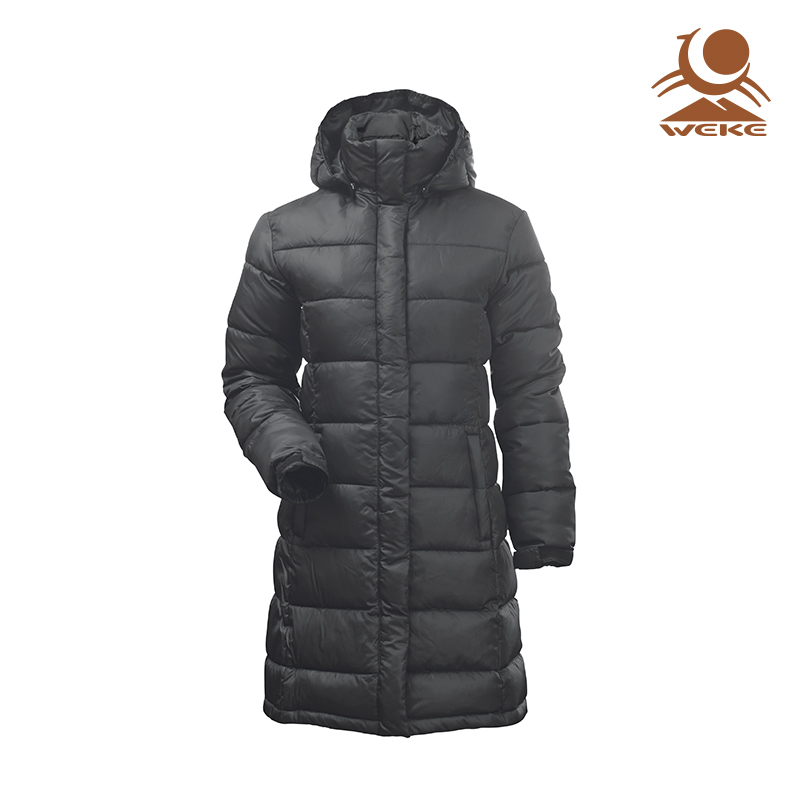 Chaqueta técnica larga con gorro Ulmo Mujer